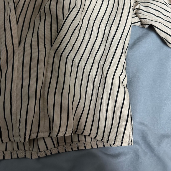 Women's Blouse - Business Casual - ZARA - Cream - Black - Button down - Stripes - Picture 8 of 10